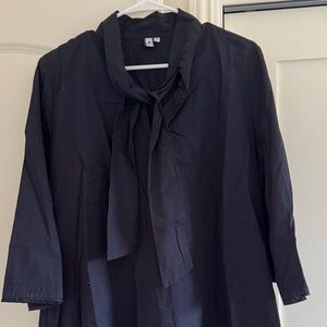 European Culture Navy Midi Dress